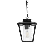 Gaul One Light Outdoor Pendant Black by Lighting Design – Iron, Black, Model OD306H14BK
