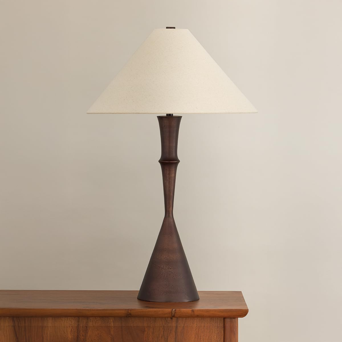 Viewmont 1-Light Table Lamp | Essential & Modern Style | Bronze Finish | Made of Aluminum & Textile | 28.25" Overall Height | Textured Cream Shade | -BRZ by Hudson Valley Lighting