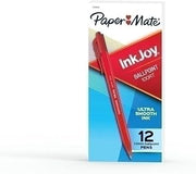 Paper Mate InkJoy 100RT Retractable Ballpoint Pen, Red (12 x 12 Pack)