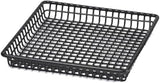 G.E.T. 4-35999 Grid Basket, Iron Polyethylene Coated, 9" x 9" x 1", Square Shape, Black Color, Case of 24