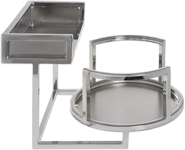 HUBERT Cerve Collection Chrome Plate and Napkin Holder - 10 1/2"L x 15 1/2"W x 9 4/5"H