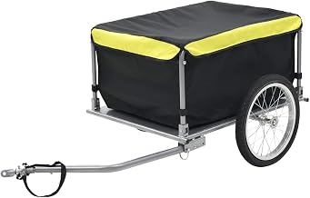 Bike Trailer Bicycle Cargo Trailer Tow Bicycle Cart Steel and Polyester vidaXL vidaXL
