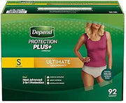 Depend Protection Plus Ultimate Underwear for Women Small 92ct