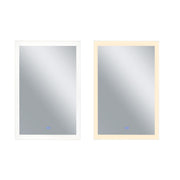 Abigail Rectangle Matte White LED 30 in. Mirror by CWI Lighting – 49"L x 29.5"W, Metal, White, Model 1233W30-49