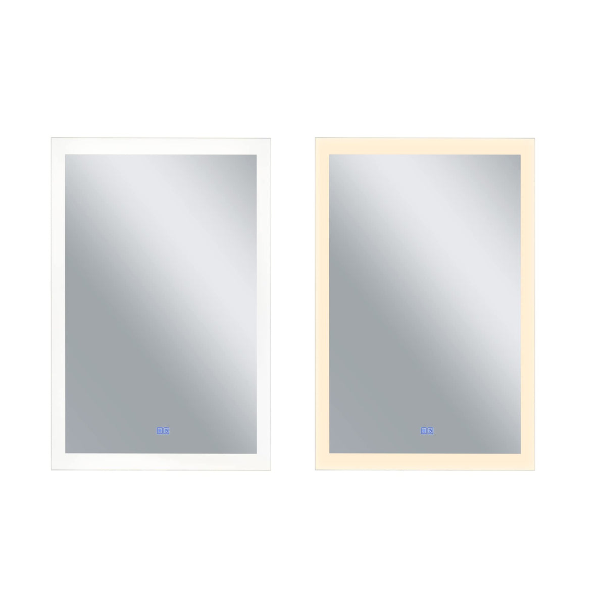 Abigail Rectangle Matte White LED 30 in. Mirror by CWI Lighting – 49"L x 29.5"W, Metal, White, Model 1233W30-49