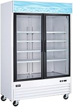 Omcan Two (2) Swing Glass Door Commercial Display Refrigerator Merchendiser 53" 52032