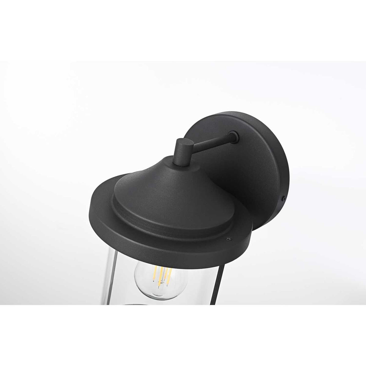 Roy One Light Outdoor Wall Sconce Black by Lighting Design – Iron, Black, Model OD402W12BK