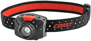 Coast 435 Lumen Pure Beam Focus 3AAA Headlamp,Incl Silicone Strap