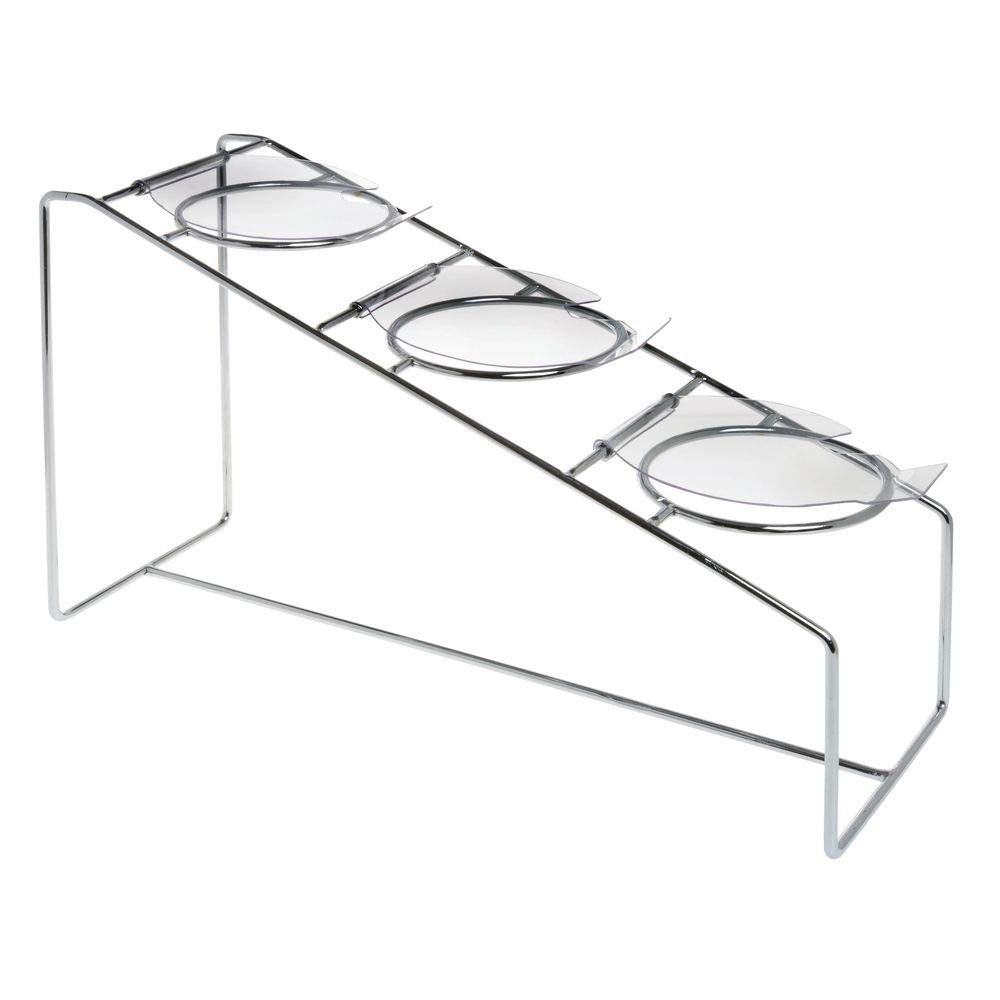 3-Tier Utensil Holder - Chrome by HUBERT – Carbon Steel, Grey, Model 52293+73128