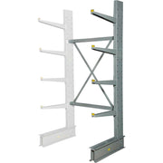 Single Sided Heavy Duty Cantilever Rack Add-On Unit by Global Industrial – Steel, Gray, Model 320822A