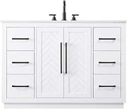 Elegant Kitchen and Bath 48" Single Bathroom Vanity in White