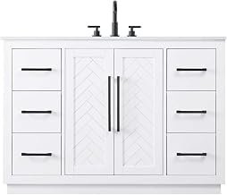 Elegant Kitchen and Bath 48" Single Bathroom Vanity in White