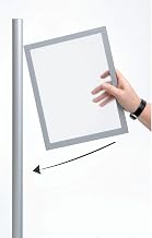 HUBERT Display Panel Gripflex Silver Aluminum - 8 1/2" L x 11" H