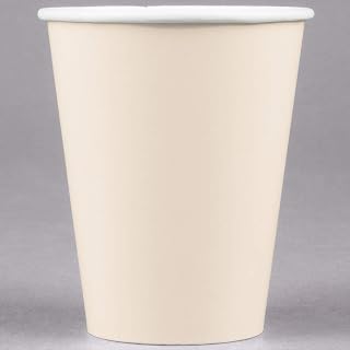 Creative Converting Table Needs, Paper Hot/Cold Cups, Party Supplies, Ivory, 9 oz, 24ct