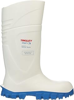 TINGLEY 77258 Steplite X Boots, Men's 6/Women's 8, White/Blue | 15-inch height knee boot, Meets ASTM F2413 M/I/C EH