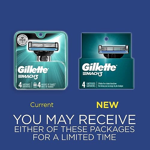 Gillette 4 Count (Pack of 2) / Blue / 4 Refills Cartridges