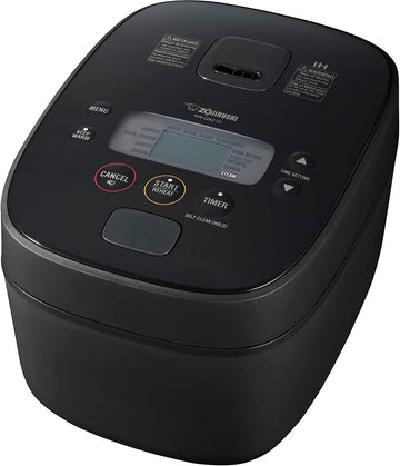 Nw QAC10 5.5 Cup Induction Rice Cooker and Warmer (Black) by Zojirushi – 9.25 x 12.25 x 7.88, 5.5 cups, Stainless Steel, Black, Model NW-QAC10