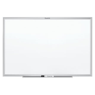 Dry Erase White Board 72"W x 48"H Magnetic Whiteboard by Quartet – 72"W x 48"H, Aluminum, Silver, Model SM537