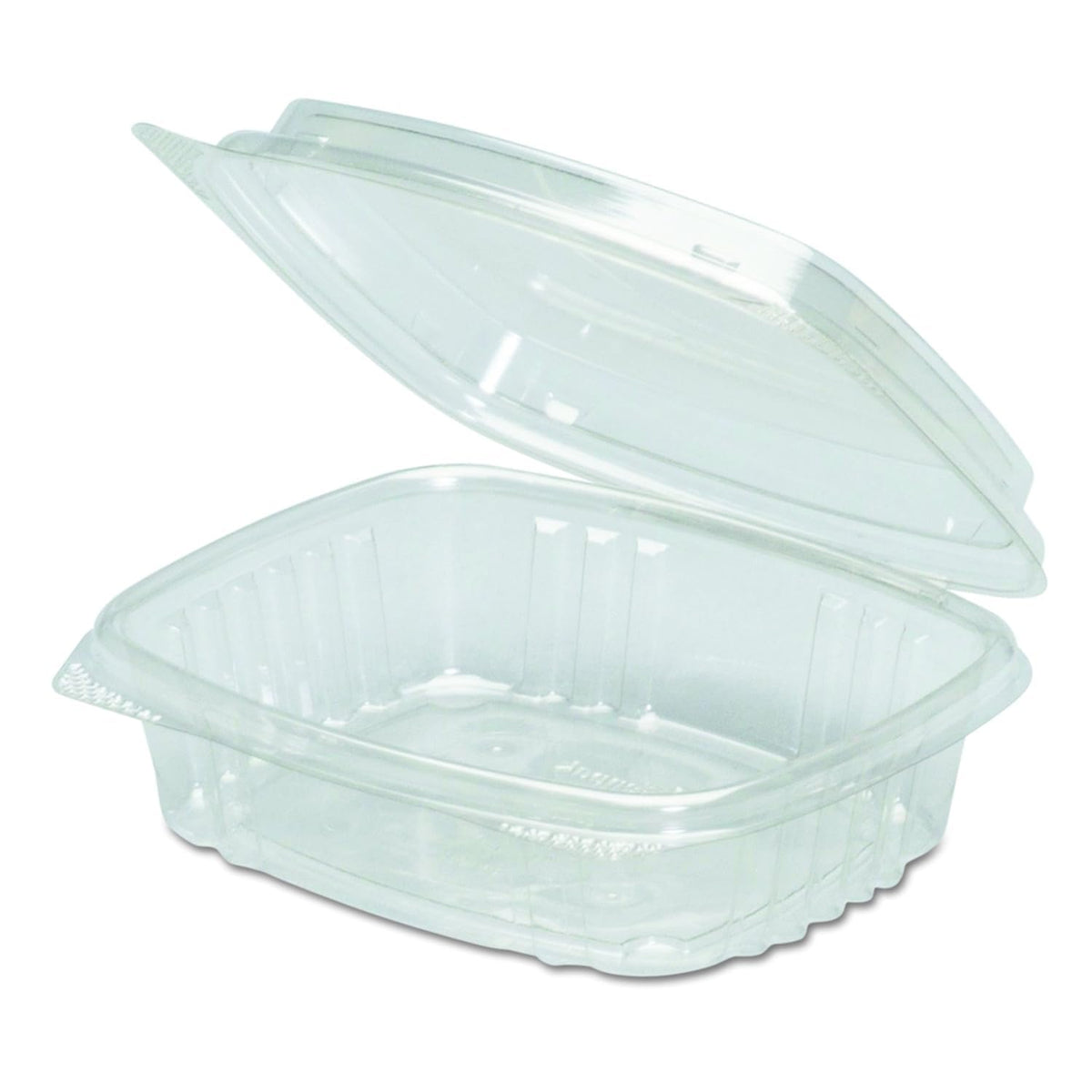 Genpak AD24F | 24oz Clear PET Hinged Deli Container | Leak-Resistant | MAde in the USA |Case Count 200