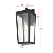William One Light Outdoor Wall Sconce Black by Lighting Design – Iron, Black