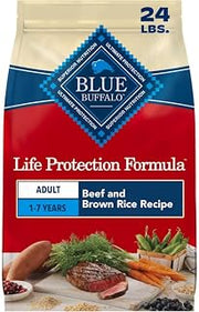Blue Buffalo Life Protection Formula Beef & Brown Rice Natural Dry Dog Food, 24 lbs.