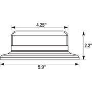 Buyers Products Low Profile LED Beacon by Buyers Products Company – 5.9" x 2.17", Stainless Steel, Amber, Model SL551ALP
