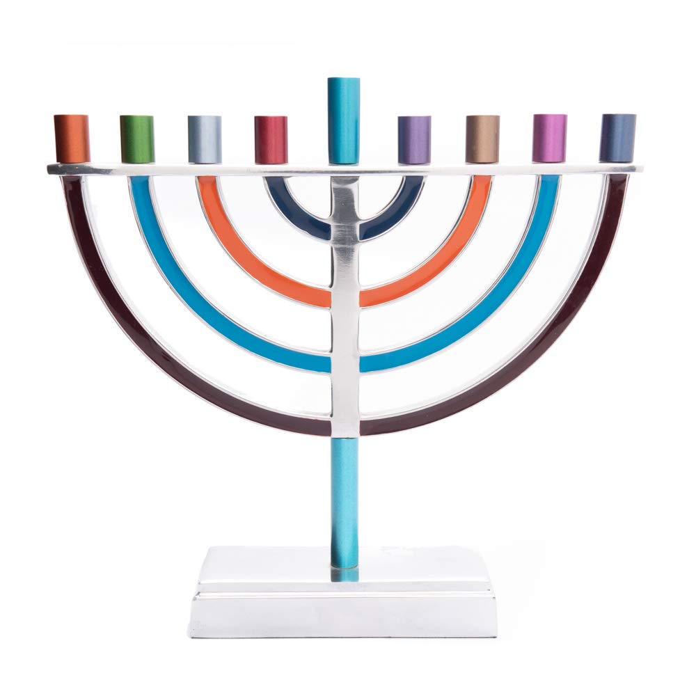Emanuel Hanukkah Menorah, Classic Design, Large Multi Color
