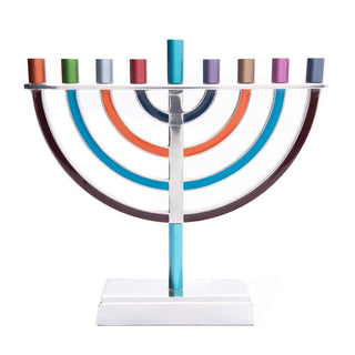 Emanuel Hanukkah Menorah, Classic Design, Large Multi Color