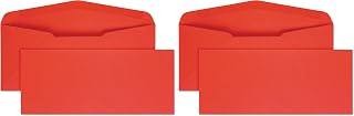 Quality Park Colored Envelope, Traditional, #10, Red, 25 per Pack (11134) (Pack of 2)