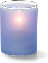 Hollowick Satin Dark Blue Tealight Cylinder Glass Lamp, 2 1/2 inch Height - 1 Each.