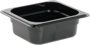 Cambro 62CW110 Camwear Food Pan Black 1/6 Size, 2-1/2" Deep