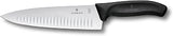 Victorinox Swiss Classic 8 Inch Chef's Knife with Granton Blade, Stainless Steel, Black