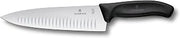 Victorinox Swiss Classic 8 Inch Chef's Knife with Granton Blade, Stainless Steel, Black