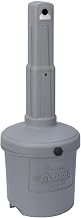 Global Industrial Free Standing Outdoor Cigarette Receptacle Ashtray, Gray | 5 Gallon Capacity, Round Base, 15" Diameter x 39"H, Butt Disposal Container, Plastic