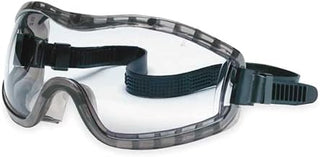 MCR Safety 2310AF Stryker Adjustable Polyvinyl Chloride Strap Stylish Goggle with Smoke Frame and Clear Anti-Fog Lens, 1 Pair