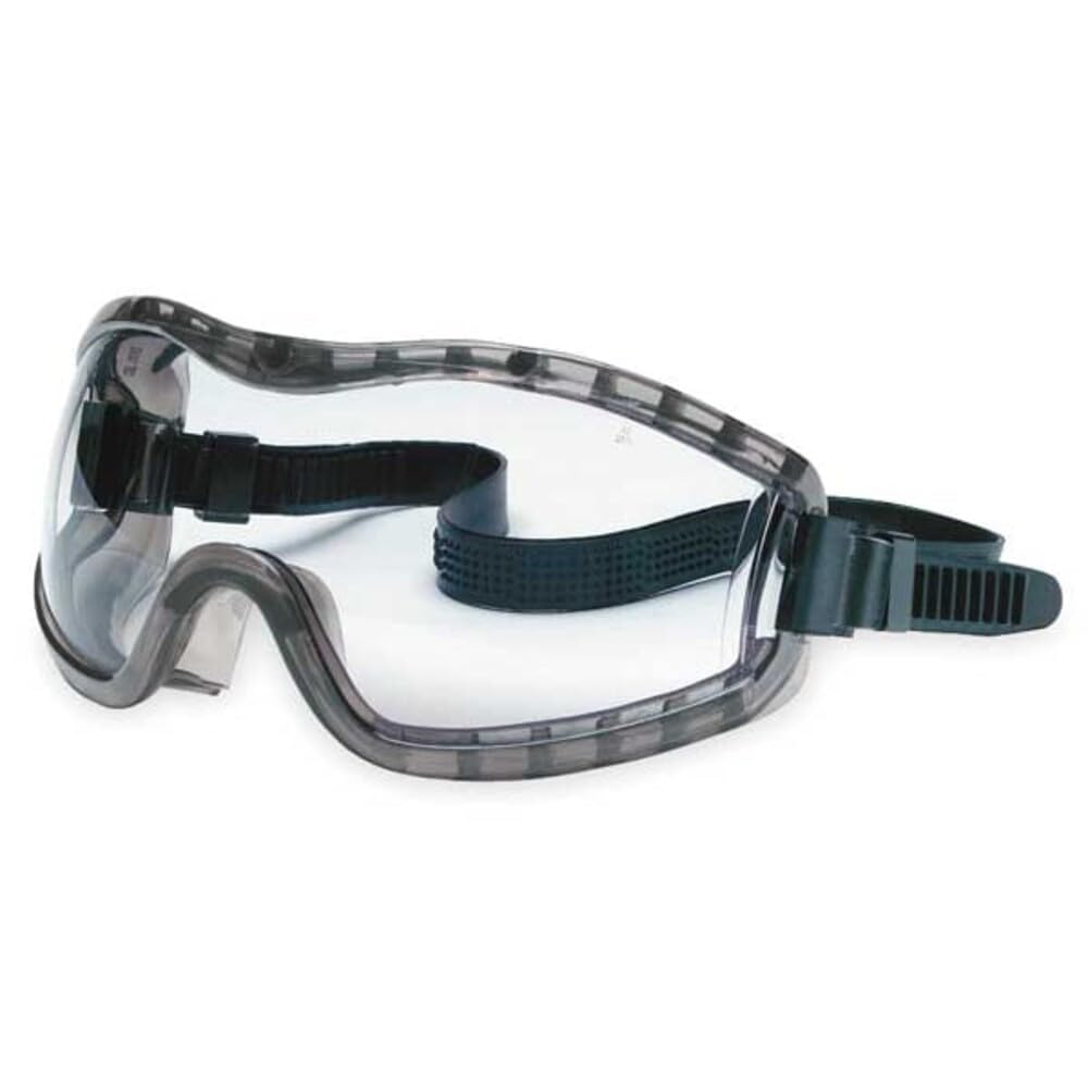 Stryker Adjustable Polyvinyl Chloride Strap Stylish Goggle with Smoke Frame and Clear Anti-Fog Lens by MCR Safety – 2310AF, Bamboo, Model 2310AF