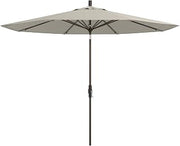 California Umbrella 8-Year Protection 11-Ft Outdoor Patio Umbrella, Solstice Olefin Fade-Resistant Fabric, Crank Lift, 8-Rib Aluminum Frame, Bronze Pole
