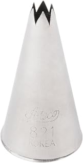 Ateco # 821 - Open Star Pastry Tip .19'' Opening Diameter- Stainless Steel