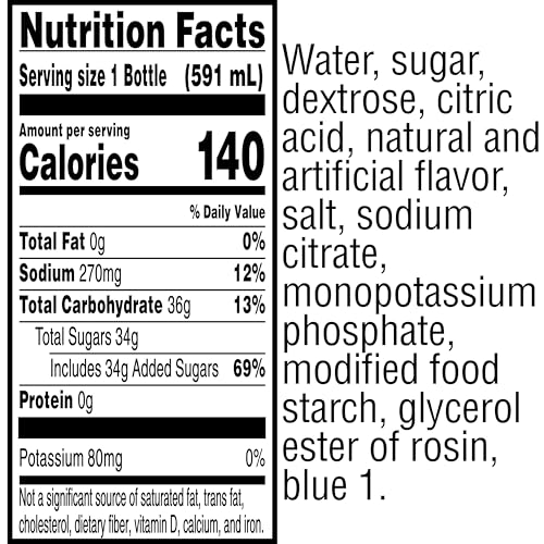 Gatorade Blue / Blue Cherry / 20 Fl Oz (Pack of 8) Sports Drinks