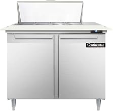 DL36-8C Designer Line Sandwich Unit, 36" W, With 8 Pan Top Openings & 19" Cutting Board
