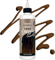Chocolate-Flavored Cake Drizzle by Chefmaster, Edible Cake Drip Frosting for Decorating, Drip for Cakes, Cupcakes, Cookies, Donuts, 10 oz