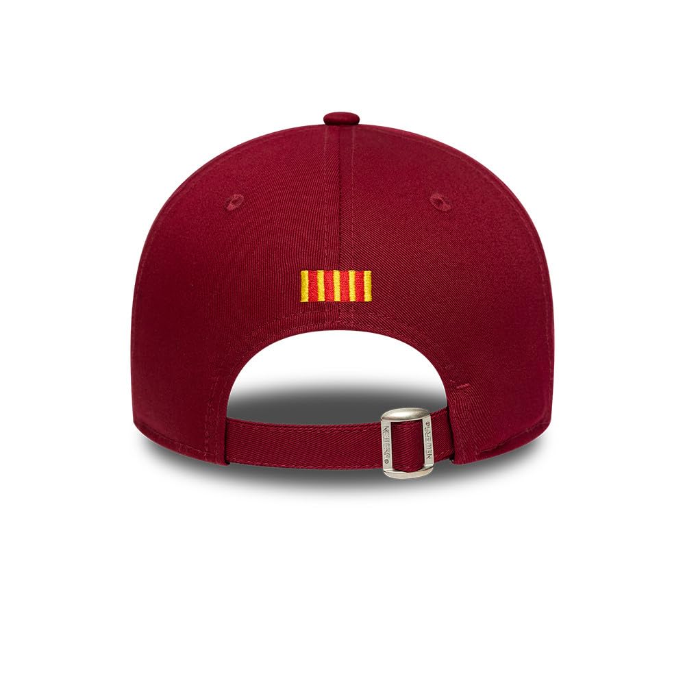 F C Barcelona Core 9Forty Adjustable Unisex Cap by New Era – Polyester, Red, Model 60846893