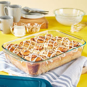 Pyrex Deep Glass Baking Dish with Lid, 9x13 Inch Casserole, Clear