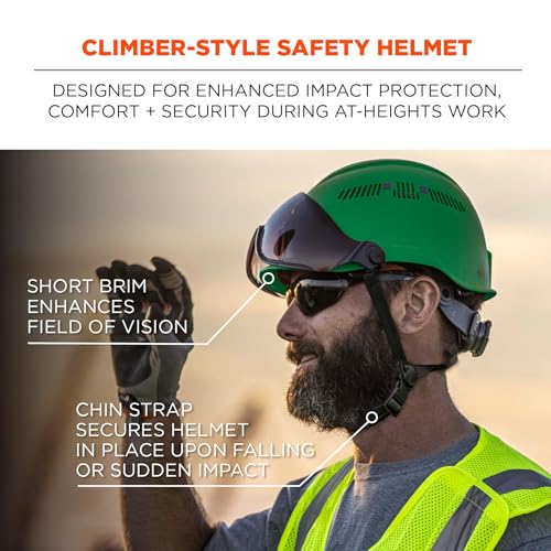 Ergodyne Green / 6.5 – 8 / Safety Helmet - Type 2, Class C Hard Hats