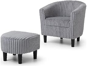 Glory Furniture Salem G00206-C Chair+Ottoman Gray