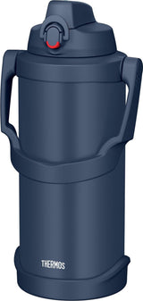 NVY Vacuum Insulated Sports Jug by THERMOS – 101.4 Ounces, 3000.0 milliliters, Stainless Steel Plastic Silicone, Navy, Model FJQ-3001