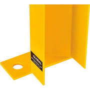 Pallet Rack Frame Guard with Pre-Drilled Base by Global Industrial – 4"L x 3.13"W x 18"H, 9-Gauge Steel, Yellow, Model 798618