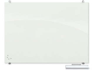Visionary Glass Dry-Erase Whiteboard by Best-Rite – 40"W x 2"H, Multi, Glossy White, Model 83844