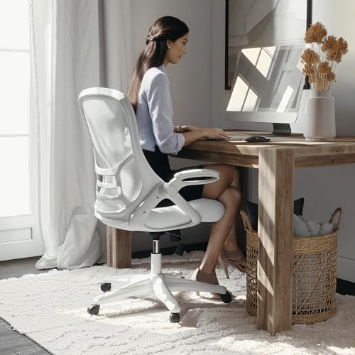 Flash Furniture White / Set of 1 / Contemporary Home Office Desk Chairs