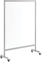 Global Industrial Clear Mobile Divider, Acrylic, 43" W x 60" H